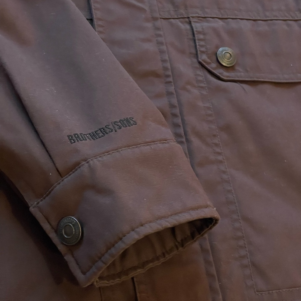 BROTHERS AND SONS MEN'S WAXED CANVAS CRUISER HOODED JACKET - Picture 7 of 7